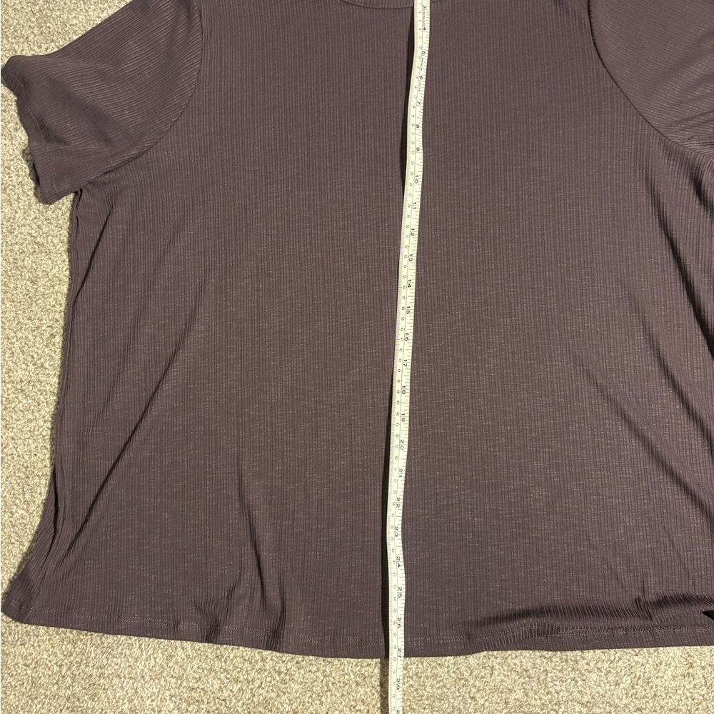Old Navy Luxe Ribbed Top in Mauve - Picture 3 of 7